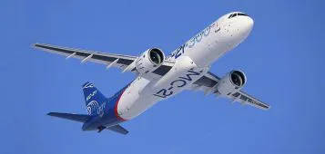 Airliner Irkut MS-21 fliegt mit russischen Triebwerken