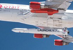 Start der Virgin Launcher One von Boeing 747